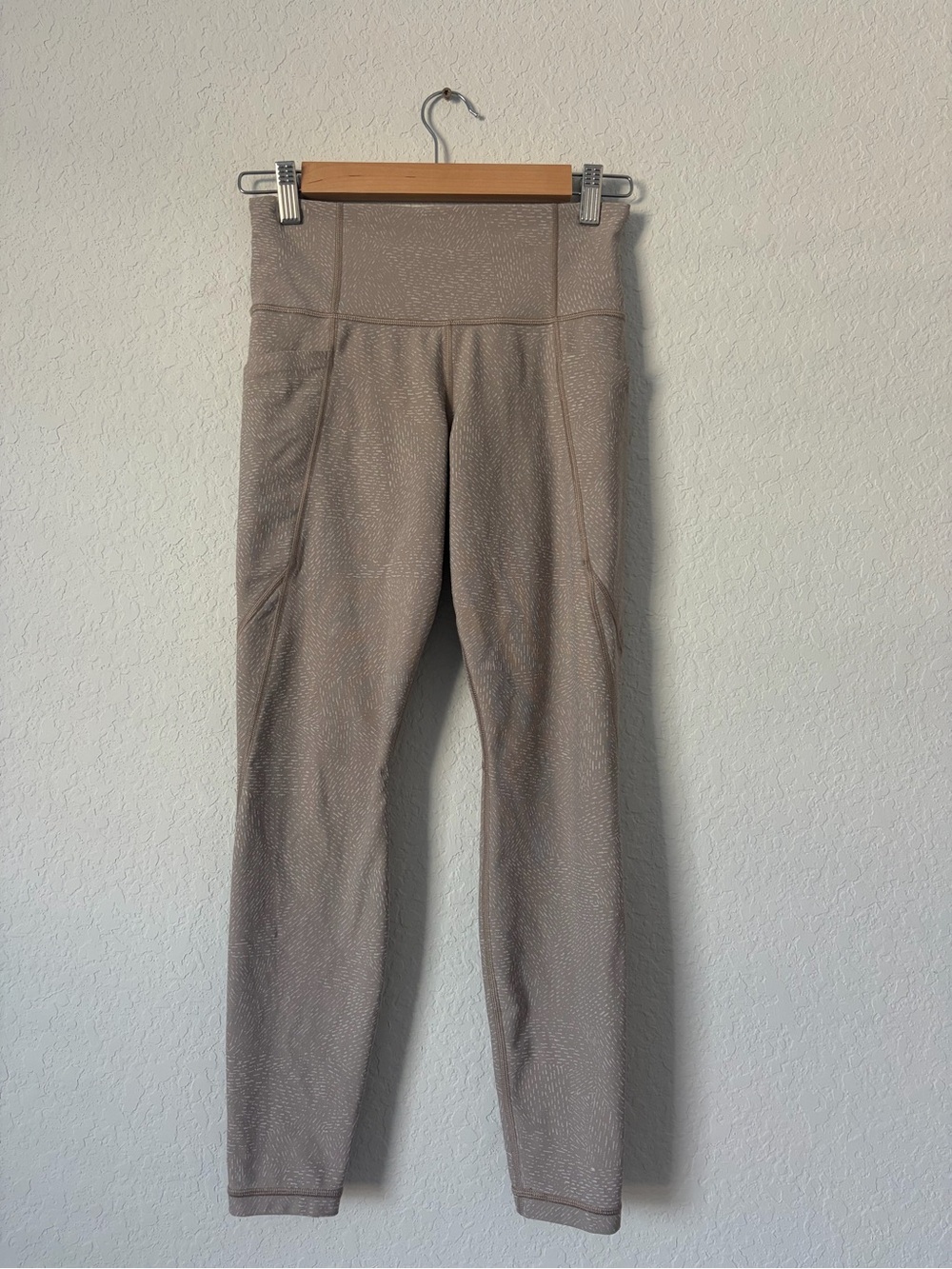 Athleta High-Waist Leggings in Light Taupe